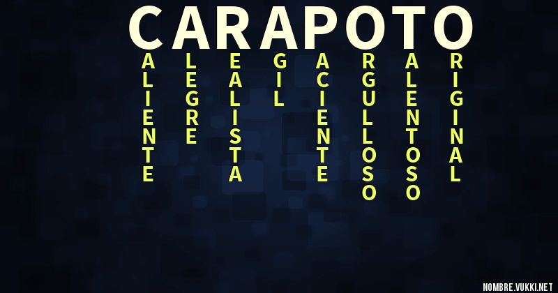 Acróstico cara  poto