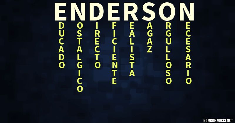 Acróstico enderson