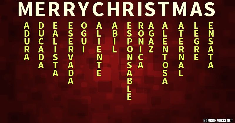 Acróstico merry christmas