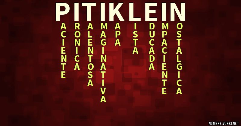 Acróstico pitiklein