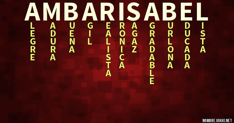 Acróstico ambar isabel