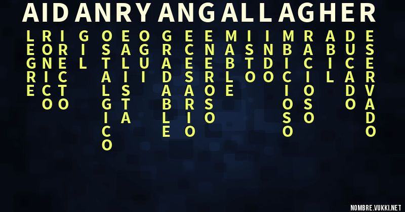 Acróstico aidan ryan gallagher
