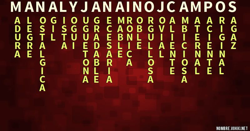 Acróstico manaly janai noj campos