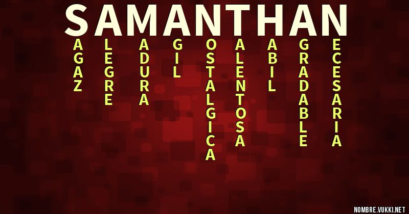 Acróstico samantha 7n7