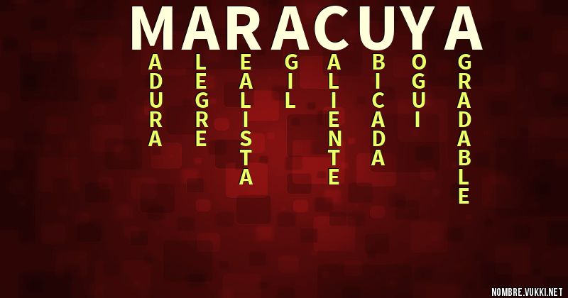 Acróstico maracuyá