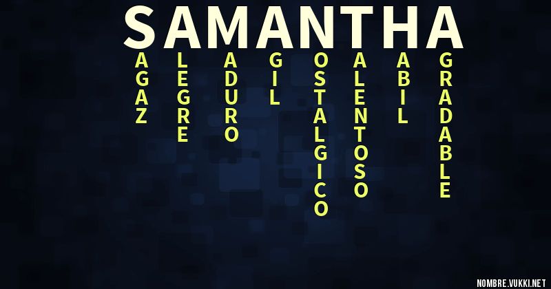 Acróstico samantha
