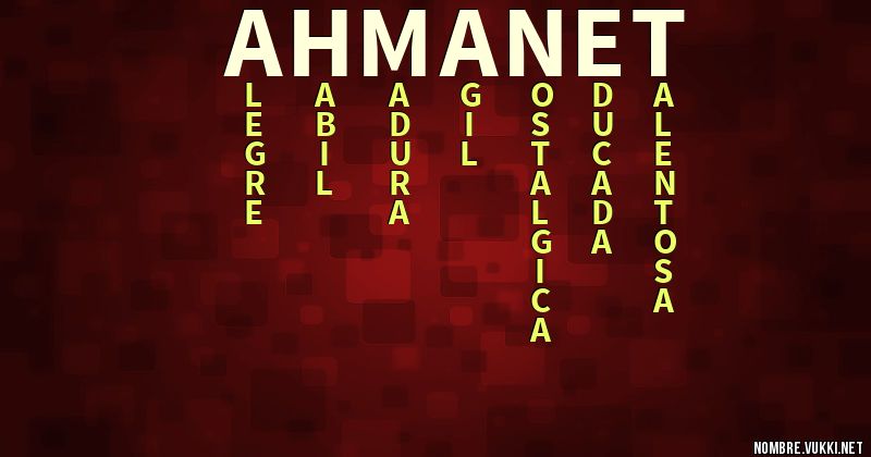 Acróstico ahmanet