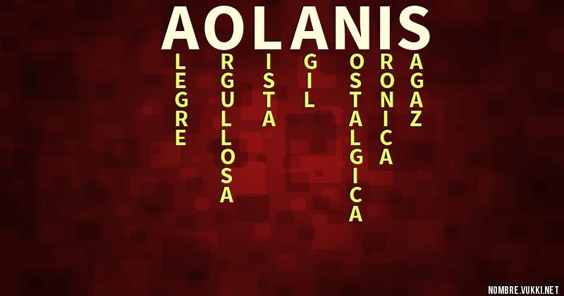 Acróstico aolanis