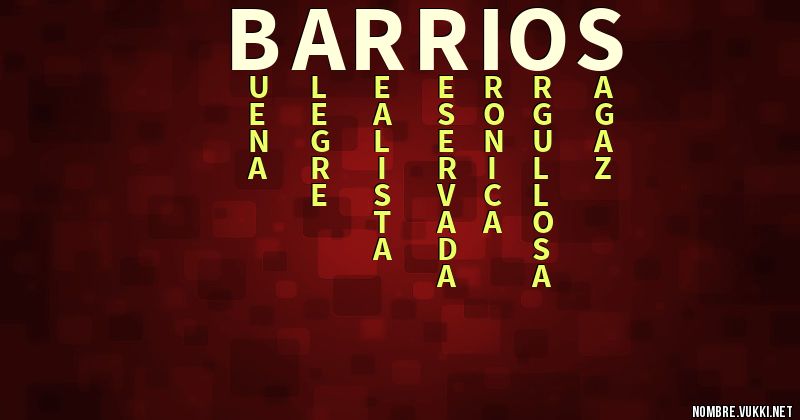 Acróstico barrios