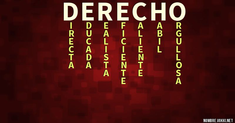 Acróstico derecho