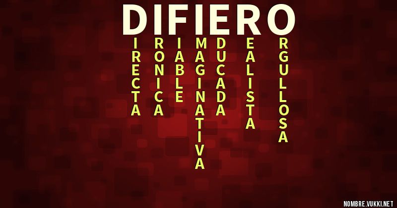 Acróstico difiero