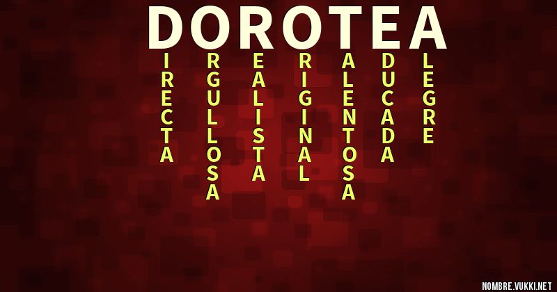 Acróstico dorotea