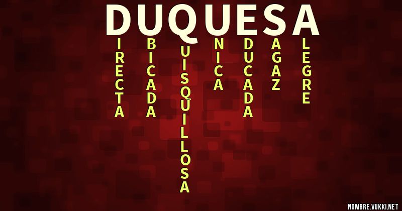 Acróstico duquesa