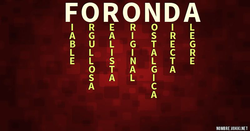 Acróstico foronda