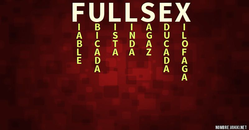 Acróstico fullsex