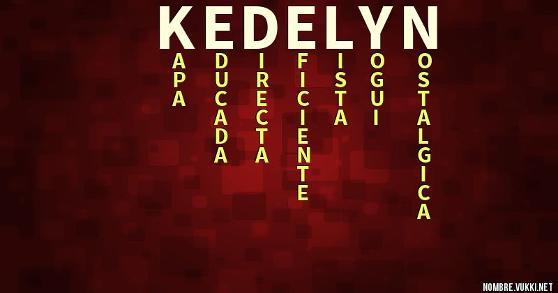 Acróstico kedelyn