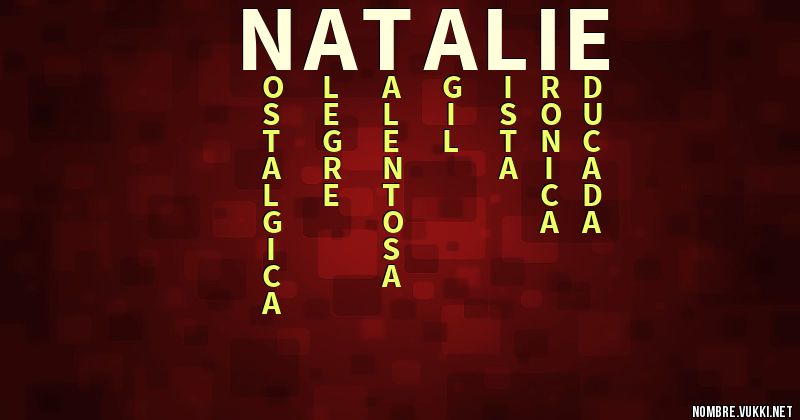 Acróstico natalie