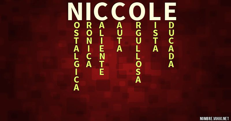 Acróstico niccole