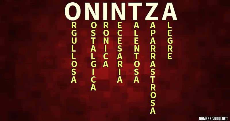 Acróstico onintza