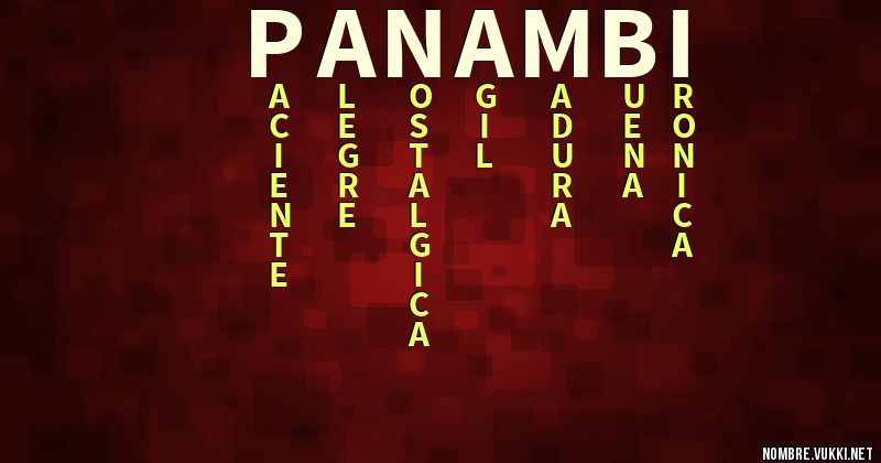 Acróstico panambi