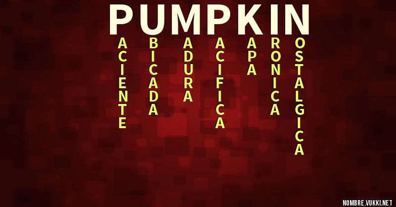 Acróstico pumpkin