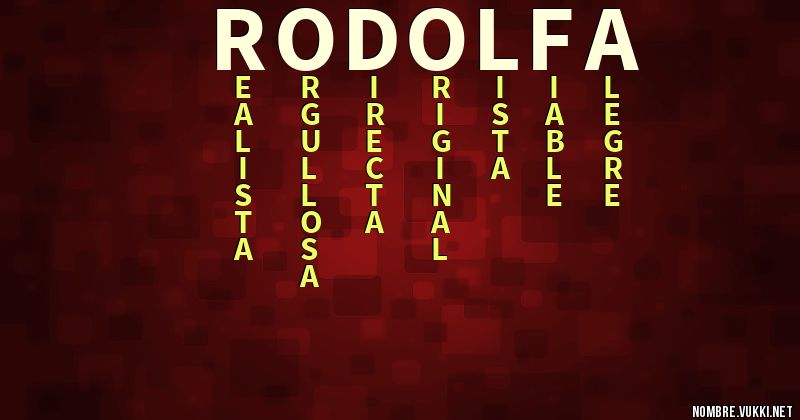 Rodolfa Qué significa rodolfa