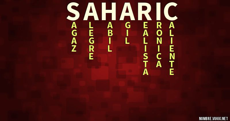 Acróstico saharic