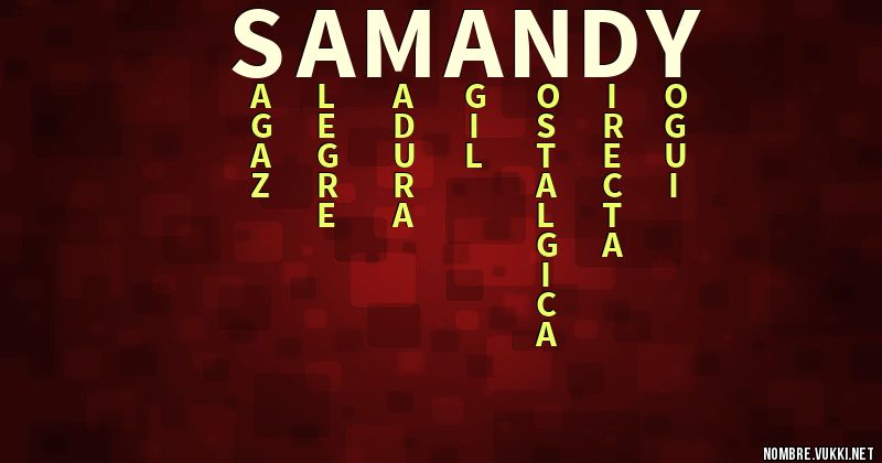 Acróstico samandy