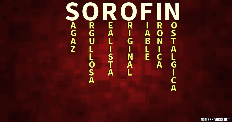 Acróstico sorofin
