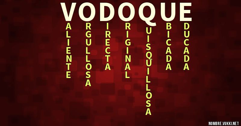 Acróstico vodoque