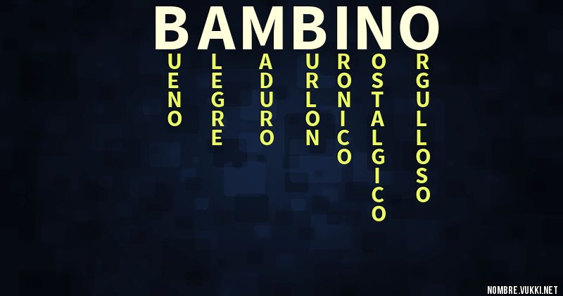 Acróstico bambino