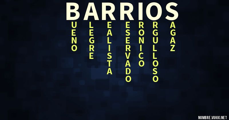 Acróstico barrios