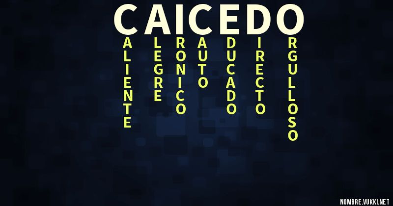 Acróstico caicedo