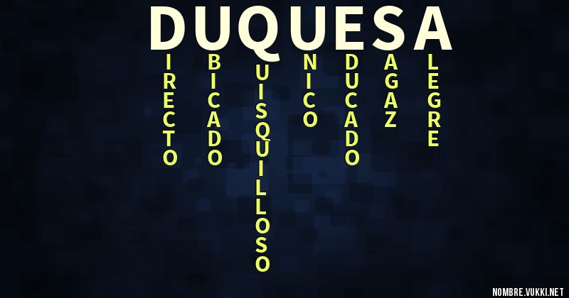 Acróstico duquesa