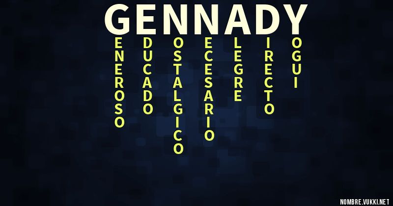 Acróstico gennady