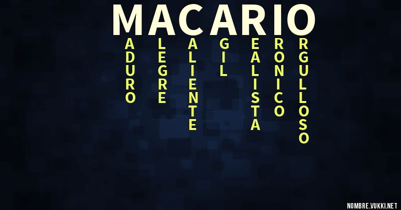 Acróstico macario