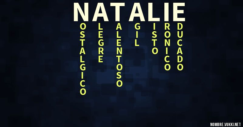 Acróstico natalie
