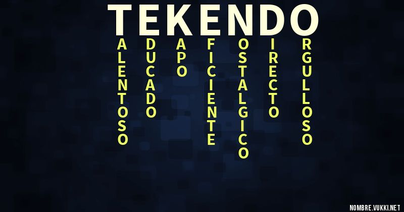 Acróstico tekendo