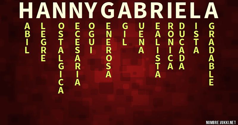 Acróstico hanny gabriela