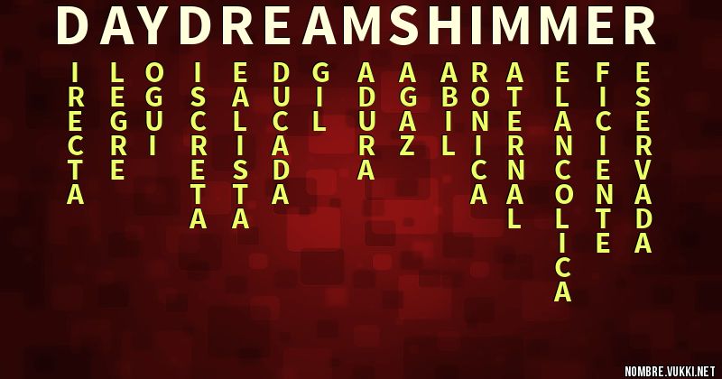Acróstico daydream shimmer