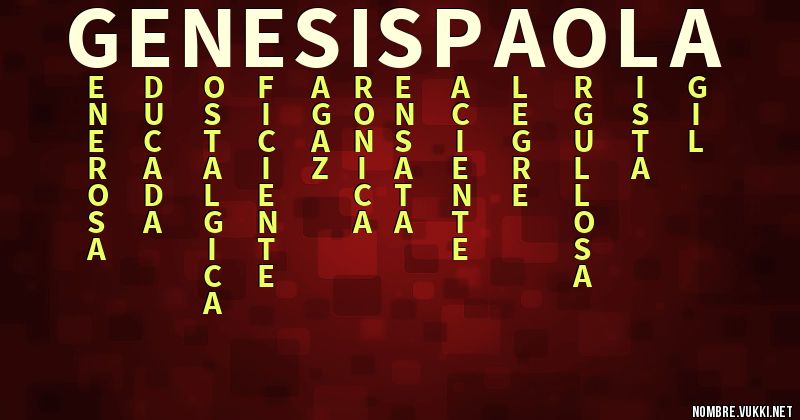 Acróstico génesis paola