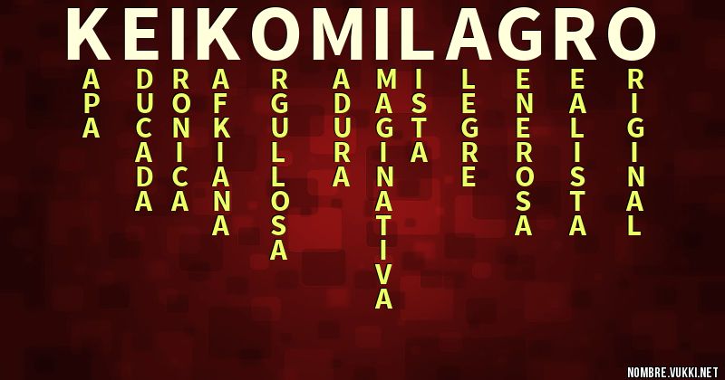 Acróstico keiko milagro