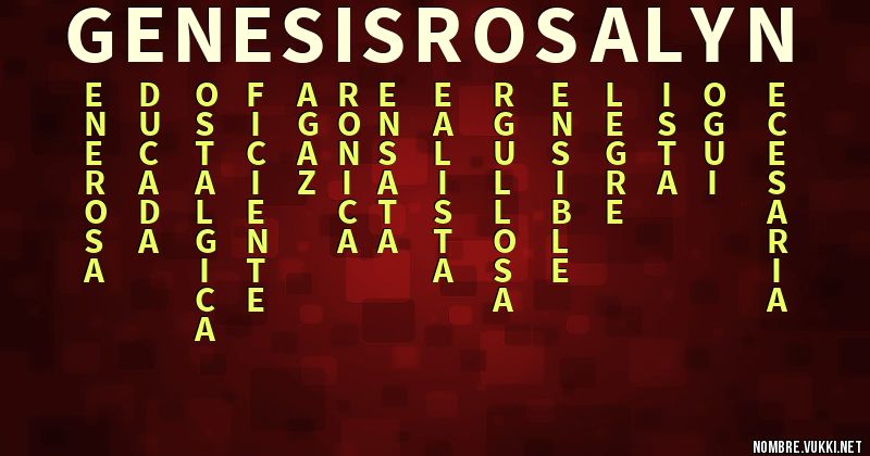 Acróstico genesis rosalyn