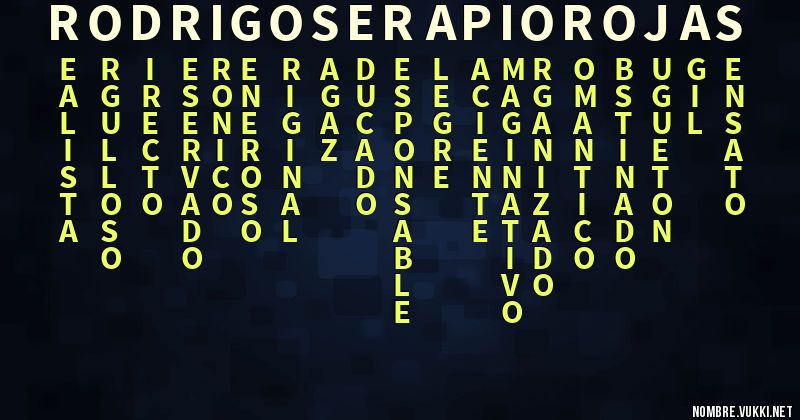 Acróstico rodrigo serapio rojas