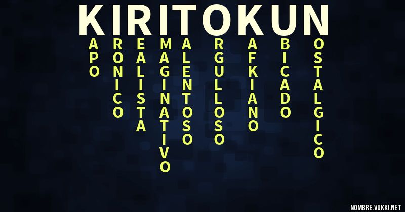 Acróstico kirito kun