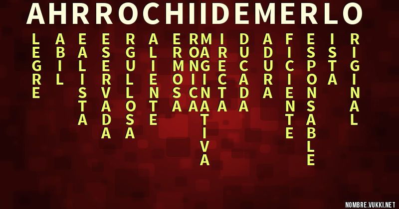 Acróstico ahr rochii de merlo