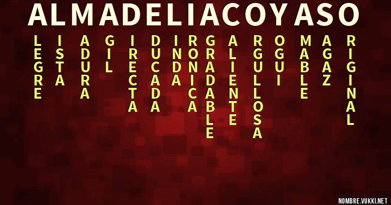 Acróstico alma delia coyaso