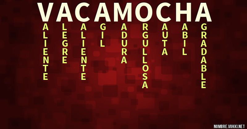 Acróstico vaca mocha