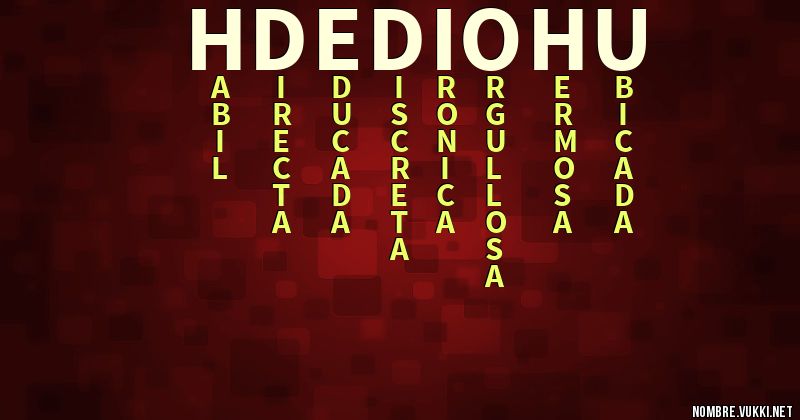 Acróstico hdediohu