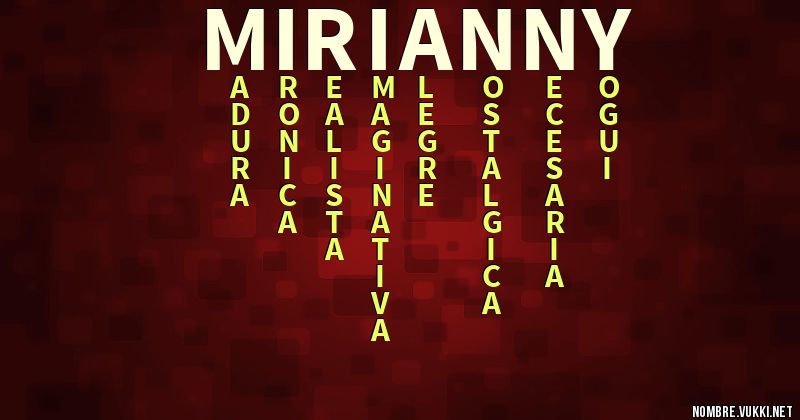 Acróstico mirianny